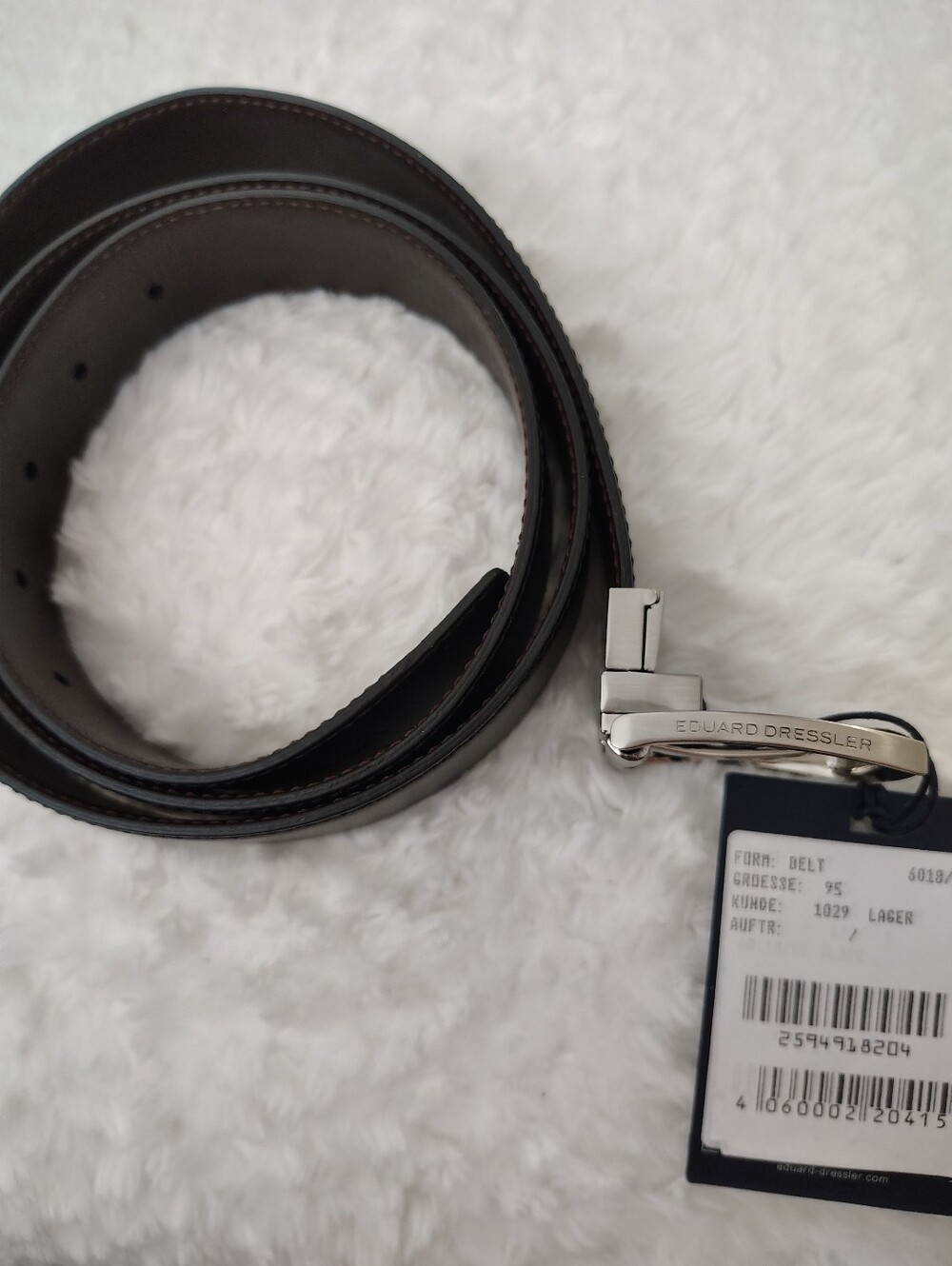 Eduard Dressler Reversible Leather Belt – Size 95 cm